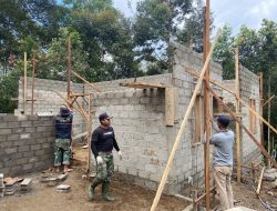 Kejar Target Satgas TMMD Ke-120 Rehab RTLH Fokus Pengerjaan RTLH Milik Bapak Novel Efendi Akan Selesai Tepat Waktu