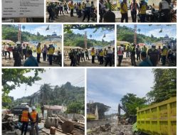 Satker BPJN II Sumbar Mashudi Kawal Proyek Jembatan Air Gadang, Didampingi Kontraktor dan Konsultan di Lapangan
