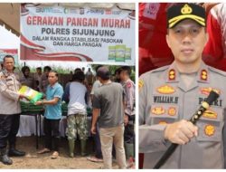Kapolres Sijunjung AKBP Willian Harbensyah Gelar Gerakan Pangan Murah, Ringankan Beban Warga Kupitan