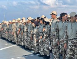 Tuangkan Implementasi Korps Kadet Republik Indonesia (KKRI), Satdik Hang Tuah Laksanakan Persami Di KRI Banjarmasin 592