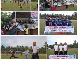 Tendang Pertama, Camat Lintau Buo Buka Secara Resmi Openturnamen Nagari Taluk FC U-17 Tahun 2025 