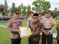 Pencapaian Kinerja Terbaik, 7 Personel Polres Pasaman Barat Terima Penghargaan