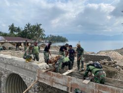 Masuki Tahap Struktur Atas, Pembangunan Jembatan Aramco Padang Laweh Makin Mantap