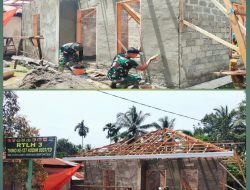 Plester Dinding Dikebut, RTLH Ibu Masraini TMMD Ke-127 Masuki Tahap Finishing Struktur