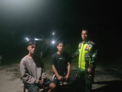 Serma Mulyanto Pimpin Patroli Siskamling Kolaborasi Keamanan di Wilayah Sungai Tarab