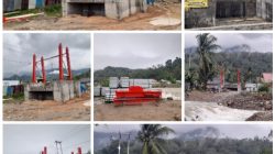 Excavator Kobelco Turun Gunung di Pesisir Selatan, Pembangunan Jembatan Gantung dan Jalan 300 Meter Jadi Sorotan